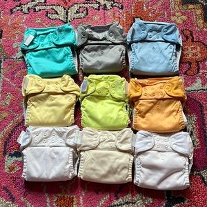 Set of Bum Genius All-In-One Cloth Diapers